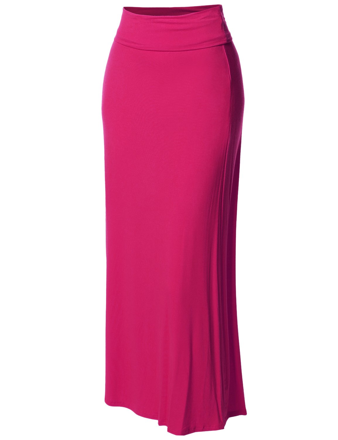 Women's Stylish Fold Over Flare Long Maxi Skirt - Made in USA