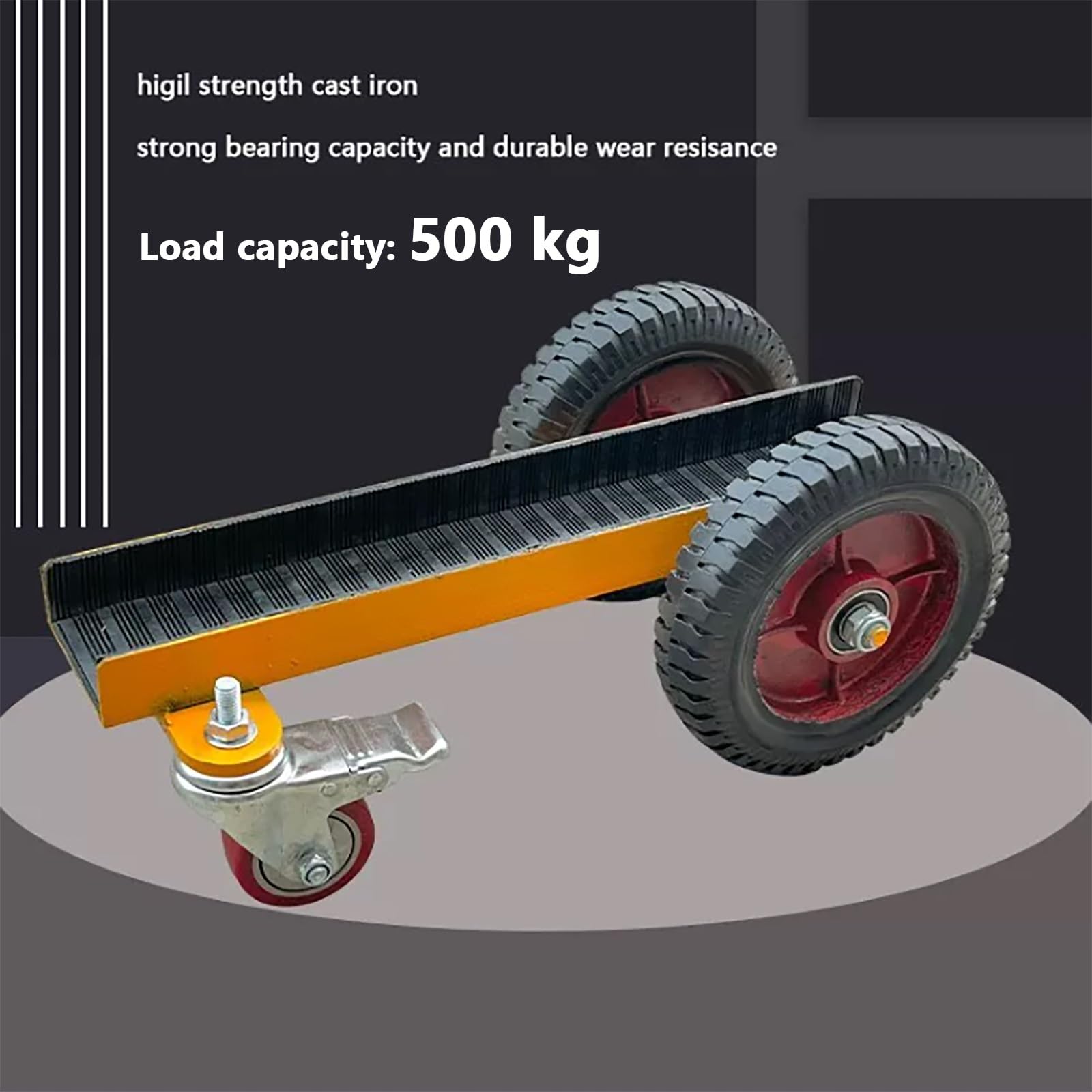 Carro para Transportar Paneles con Ruedas con Freno | Carro para Puertas y Contrachapado, Capacidad de Carga de 500 kg, con Almohadilla Antideslizante(Channel width 8.5 cm)