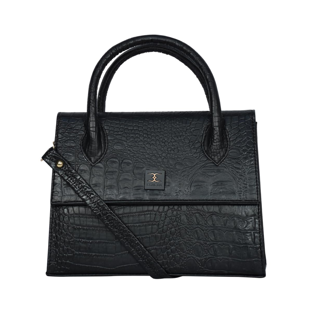 ESBEDA Black Color Croco Texture Handbag For Women (B0CWS2J4MC) Amazon Price History, Amazon Price Tracker