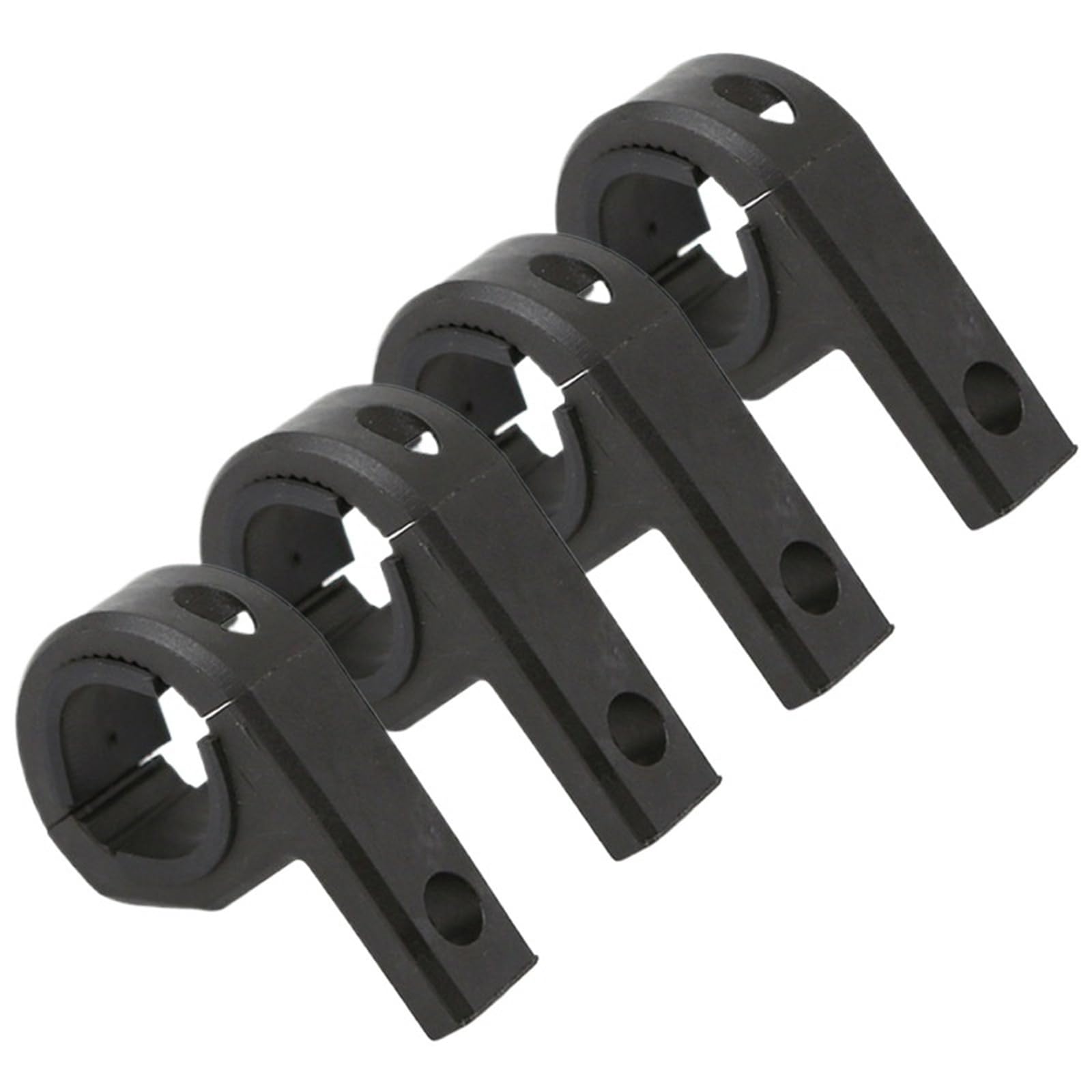 Headlight Repair Kit Bracket Motorcycle Headlight Clamps Bracket Spotlight Tube Clamp Mount Kit Black Plastic Adjustable(4pcs)