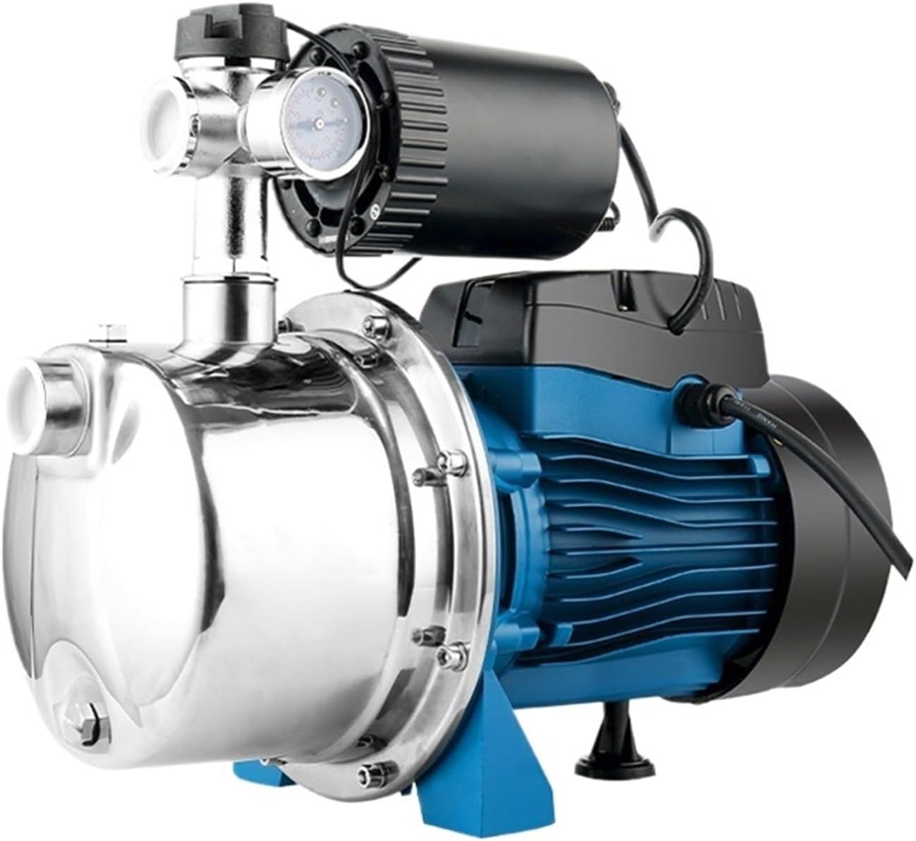 1PCS 370W Household Tap Water Booster Pump Large Flow Automatic Water Heater Self-priming Stainless Steel Smart Pipe Jet Pump