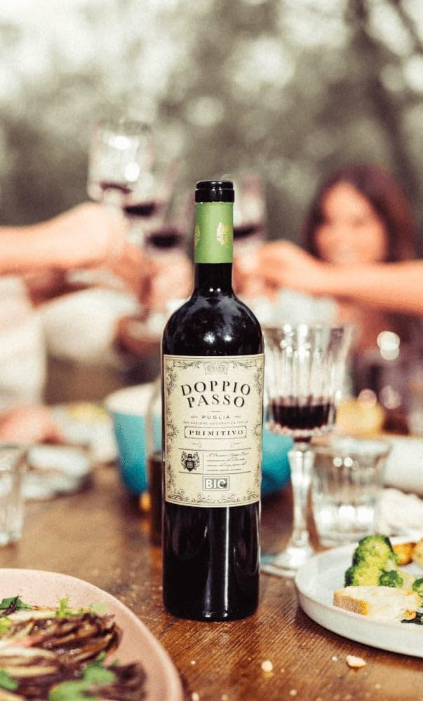 Doppio Passo Bio Primitivo Puglia IGT - CVCB Rotwein 6 x 0,75l VINELLO - 6 x Weinpaket inkl. kostenlosem VINELLO.weinausgießer