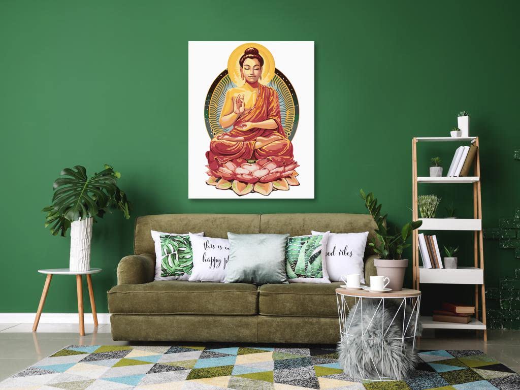 Malowanie według liczb - Średni Budda II 80 x 100 cm bez blejtramy