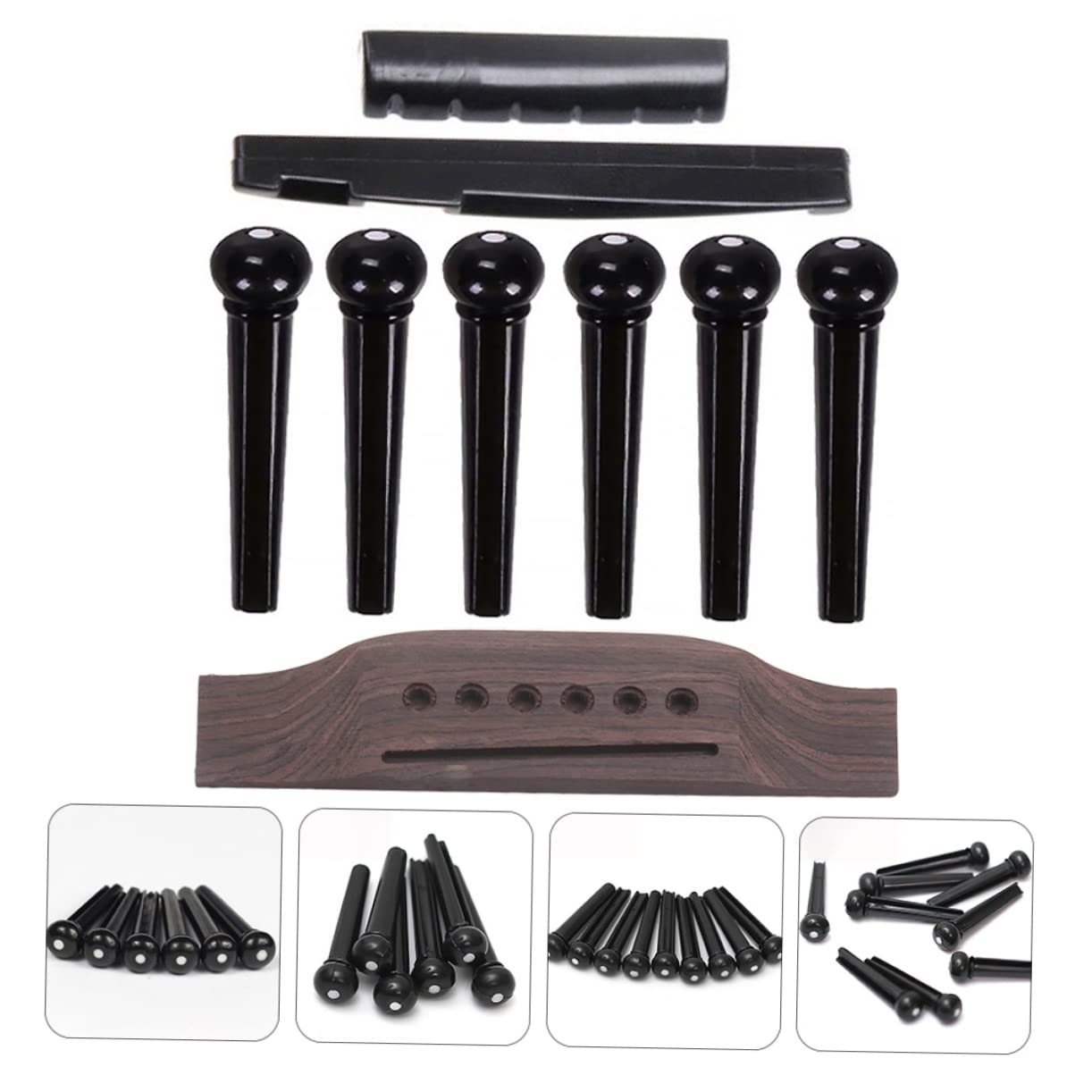 BESPORTBLE 1Set Guitar Bridge Saddle Nut Replacement for Acoustic Guitar Repair Durable Accessories Easy Installation for Enhanced Sound