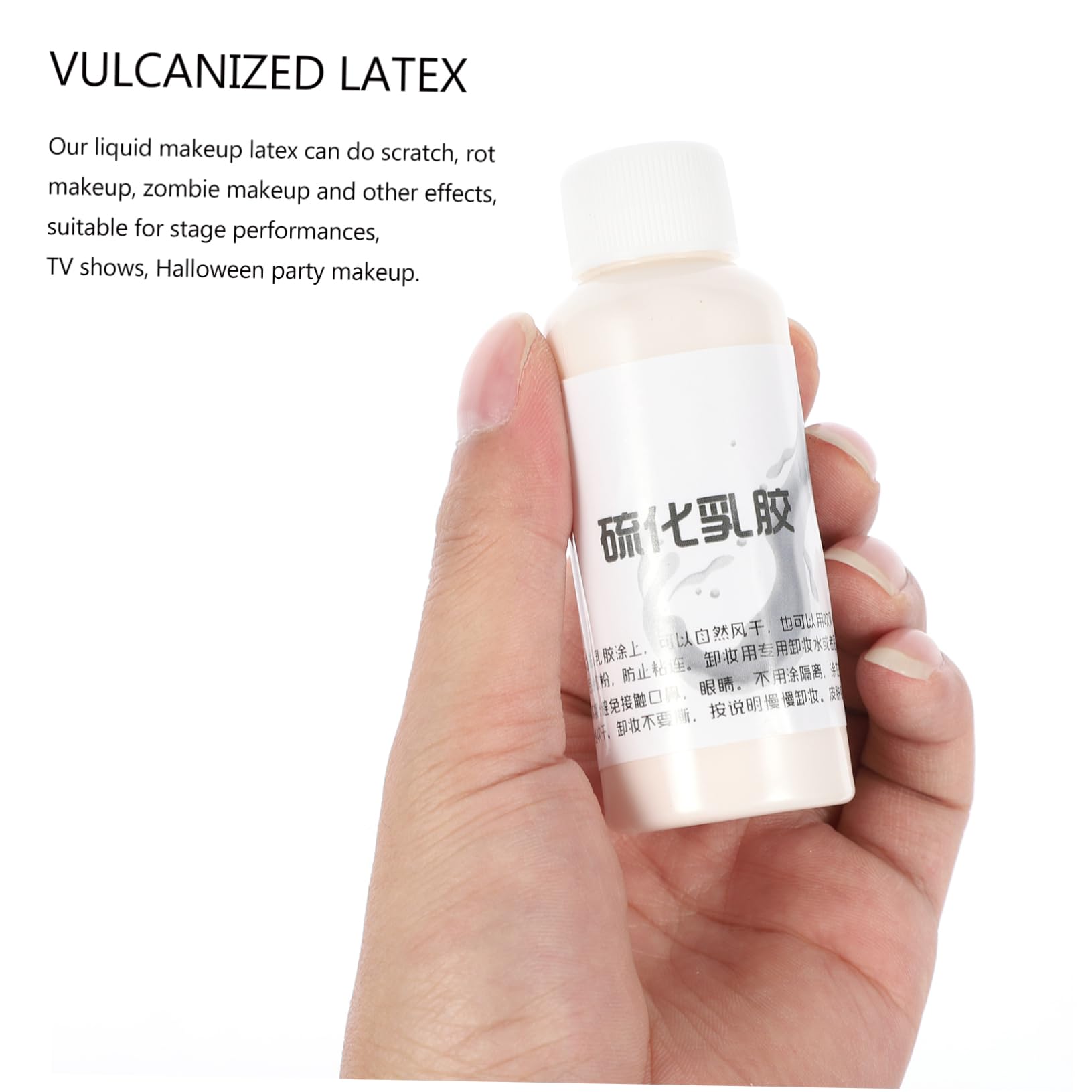 Mikinona 4 Piezas 1 látex vulcanizado malvavisco sangre falsa lavable soplo de polvo fijador Víspera de Todos fiesta luminosa pintura facial maquillaje de látex latex liquido
