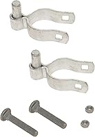 Vista 2 de Dailydanny 2 Pack Chain Link Fence Frame Gate Post Male Hinge with Bolts and Nuts (2-3/8 Inch)