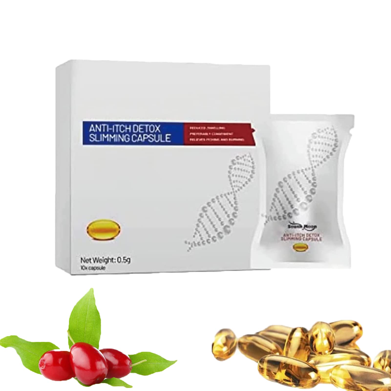 Soothe&Slim Anti-Itch Detox Slimming Capsule, Anniecare Instant Anti-itch Detox Slimming Products, Annie Care Natural Detox Viginal Gel, Natural Repair Vajinal Capsules (1PCS)