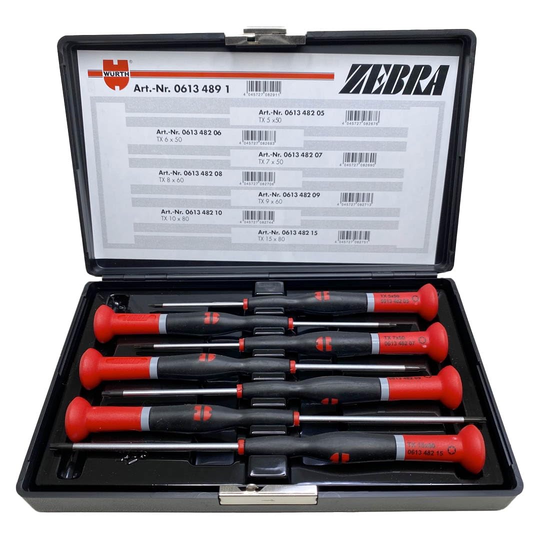 Würth Zebra TX Feinmechaniker Schraubendreher-Set 7-teilig