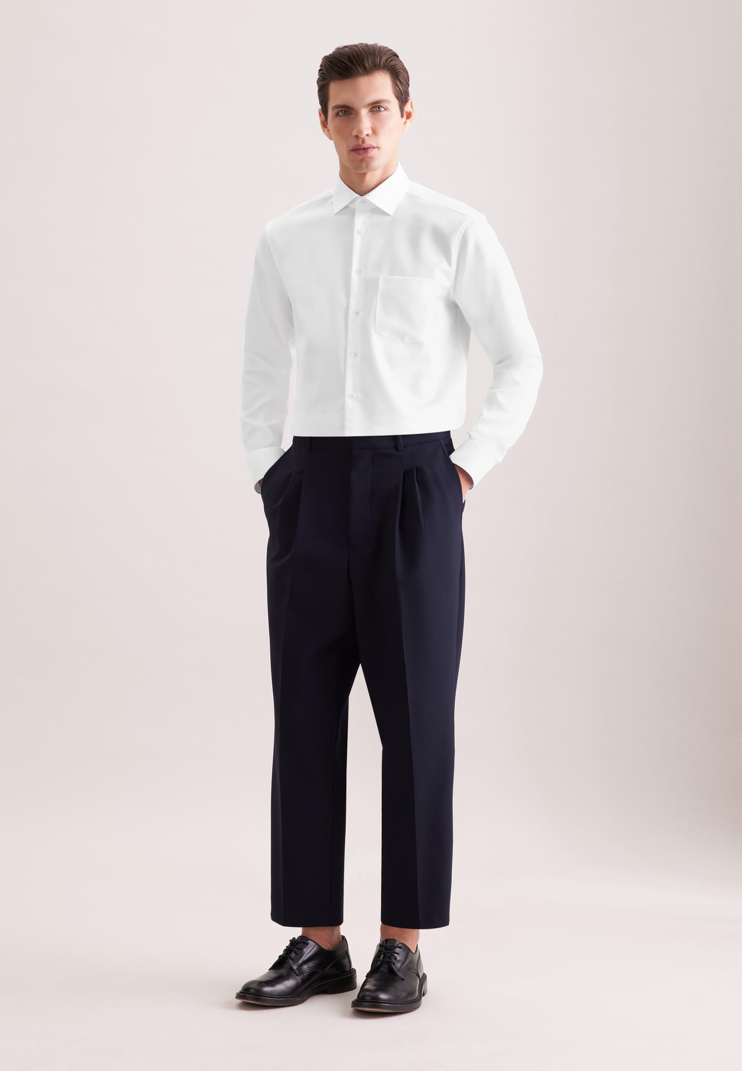 Seidensticker Regular Fit Langarm Business Hemd Camicia da Lavoro Uomo (Pacco da 1)