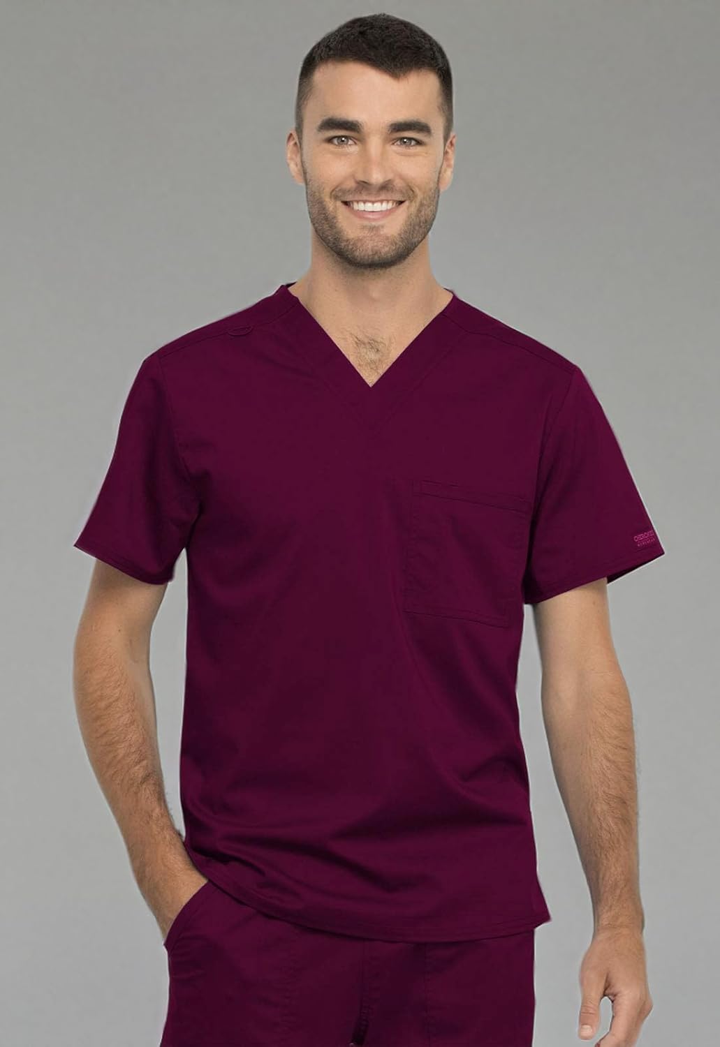 Cherokee Scrub Top for Women & Men, V-Neck Tuckable Medical Shirt with 1 Chest Pocket & ID Loop - WW625 - Image 8