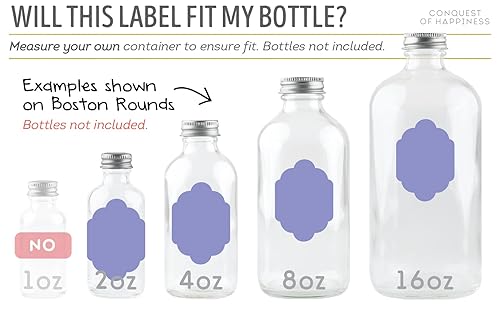 Miniatura 3 de Mint Extract Label for 2 oz Boston Round Bottles and Larger + Tamper Strip - Homemade with Love - Handmade by Conquest of Happiness  Pack of 08