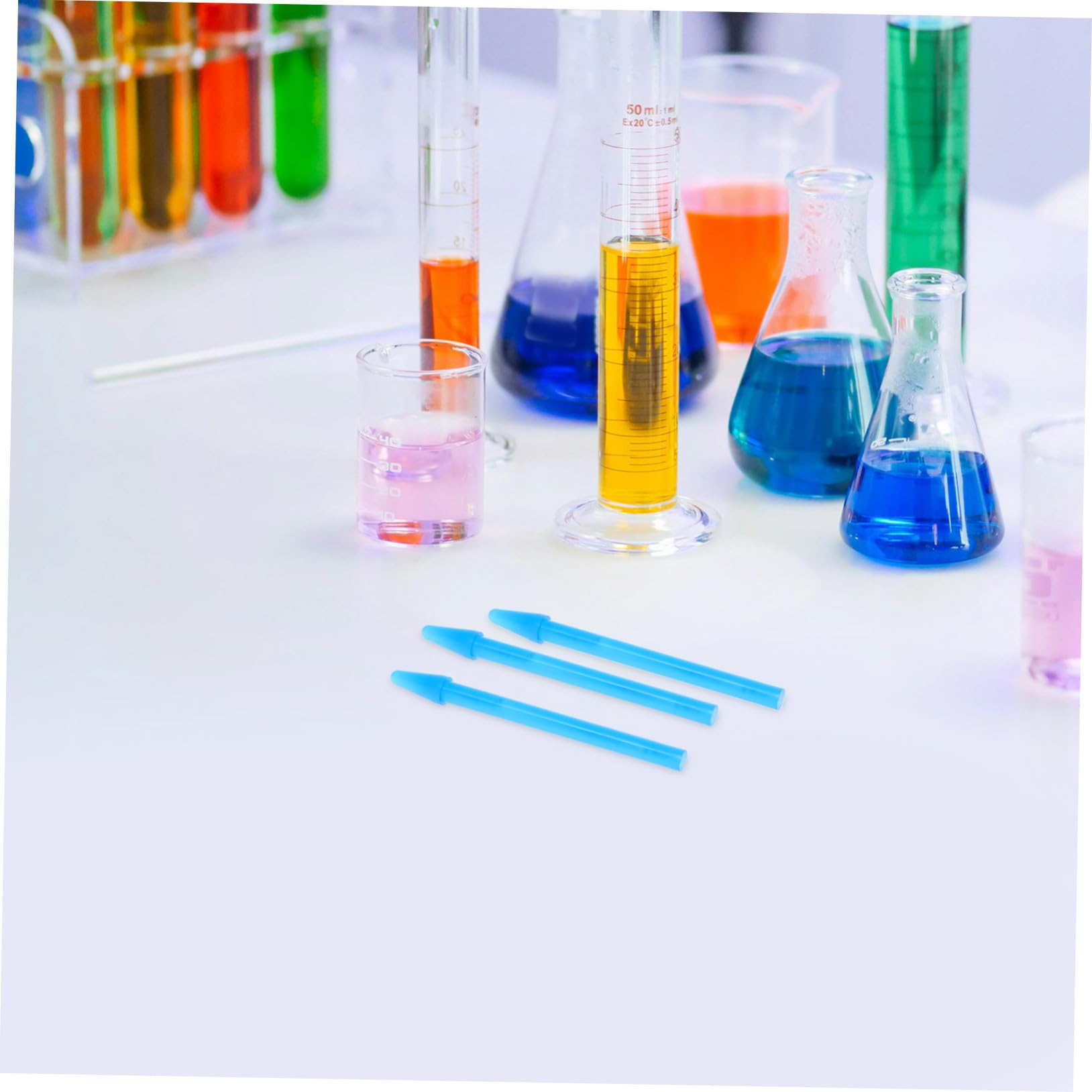 Garneck Tubo Plana de Muestras Tapa para Almacenamiento Varillas Microcentrífuga Plástico 1.5 Ml 100 Piezas Laboratorio