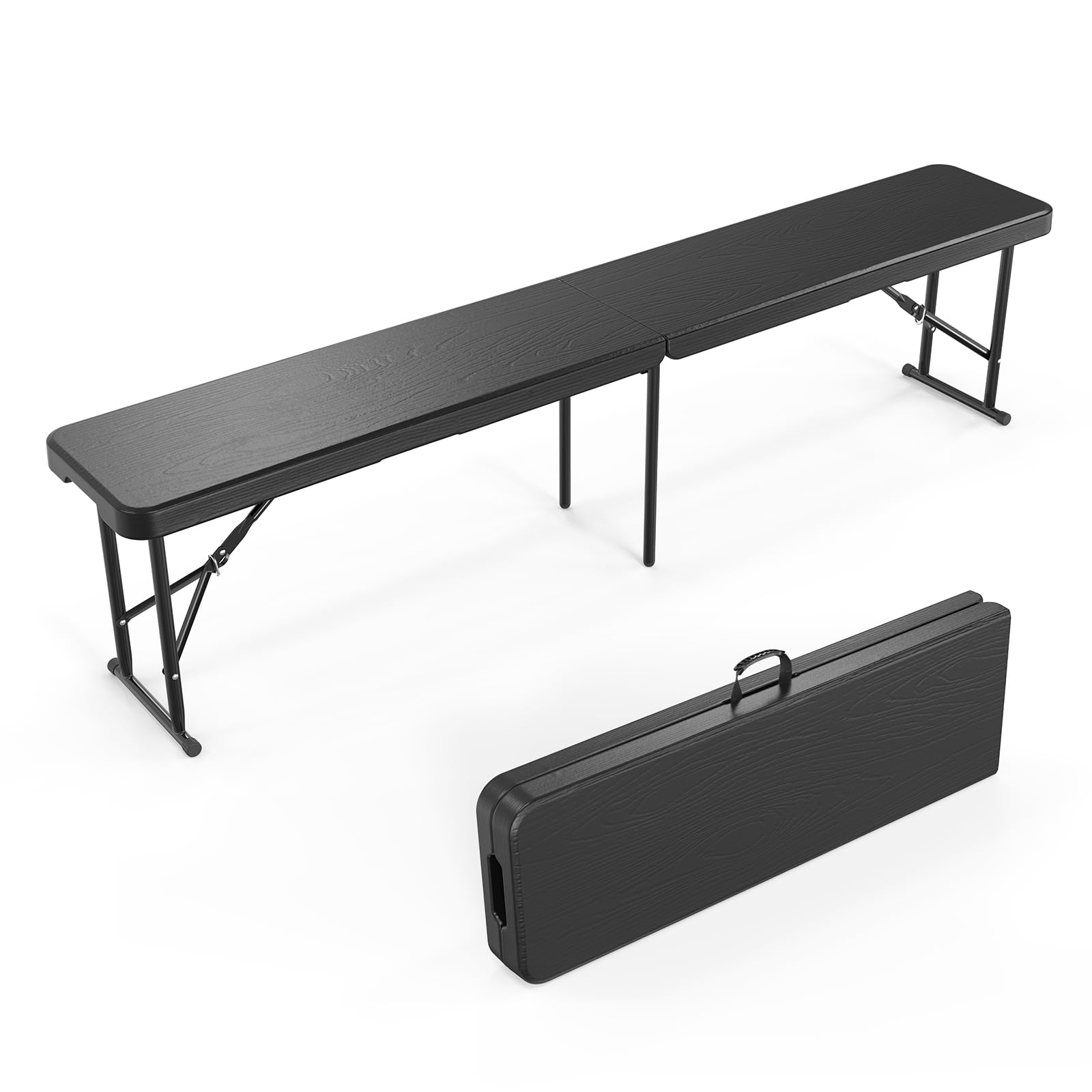 Amazon.com: VINGLI 6 feet Plastic Folding Bench,Portable in