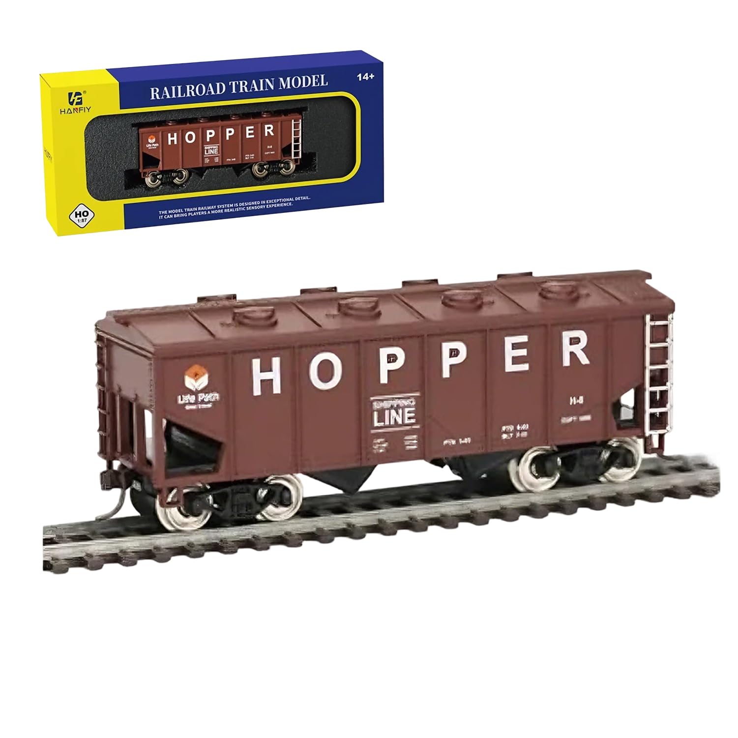 BrickBounty HO Scale Train Carriage, 1:87 Carriage Compatible with All HO Model Railroads, Collection for Miniature Model Train Enthusiasts (98120)