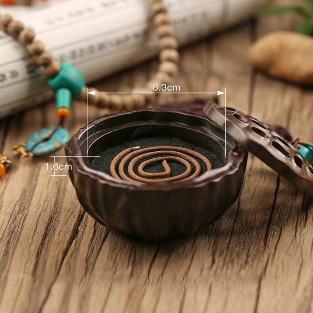 Bruciatore di Incenso Zen Creative Lotus Incenso Scatola Di Bruciatore Casa Bastone Sedile Forno Legno Sandalo Per Interni Adatto per Casa