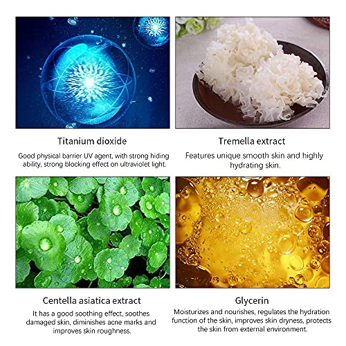 Air Cushion Cc Cream Mushroom Head Foundation, 2 Pcs Amazfly Moisturizing Bb Cream Makeup Long Lasting Matte Concealer Bright Makeup Base Long Lasting With Mushroom Makeup Sponge And Powder Brush (Natural) #TOP3