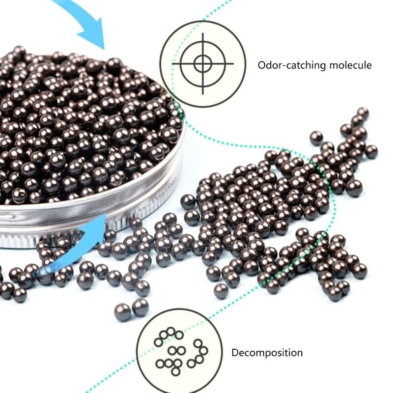 Cat Litter Box Deodorizer Beads, Cat Litter Box Odour Eliminator | Activated Charcoal 2