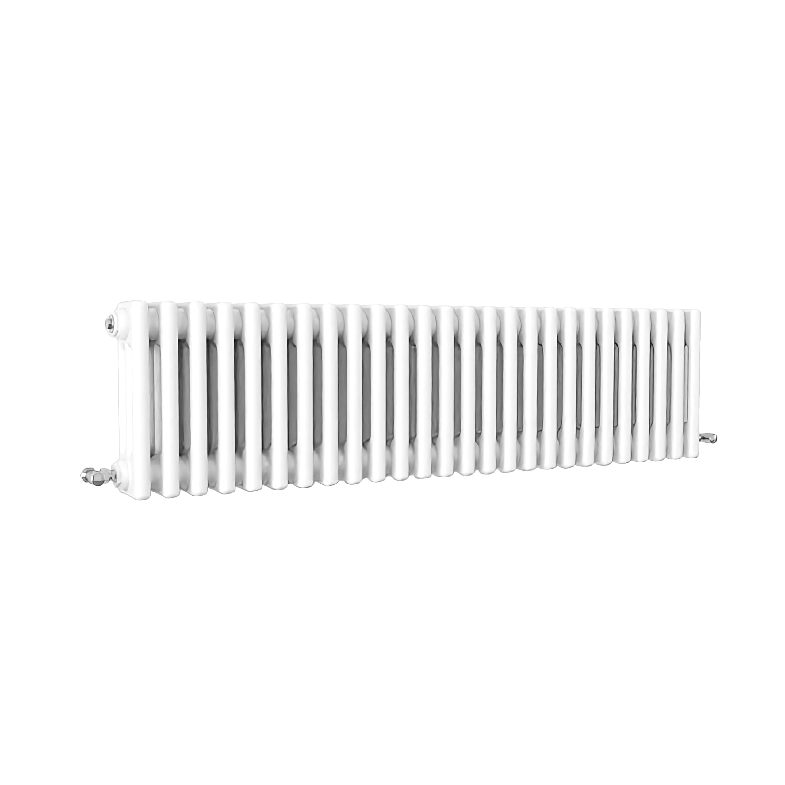 Sline Sanitary White Traditional 3 Column Cast Iron Style Radiator Horizontal 300X1190mm