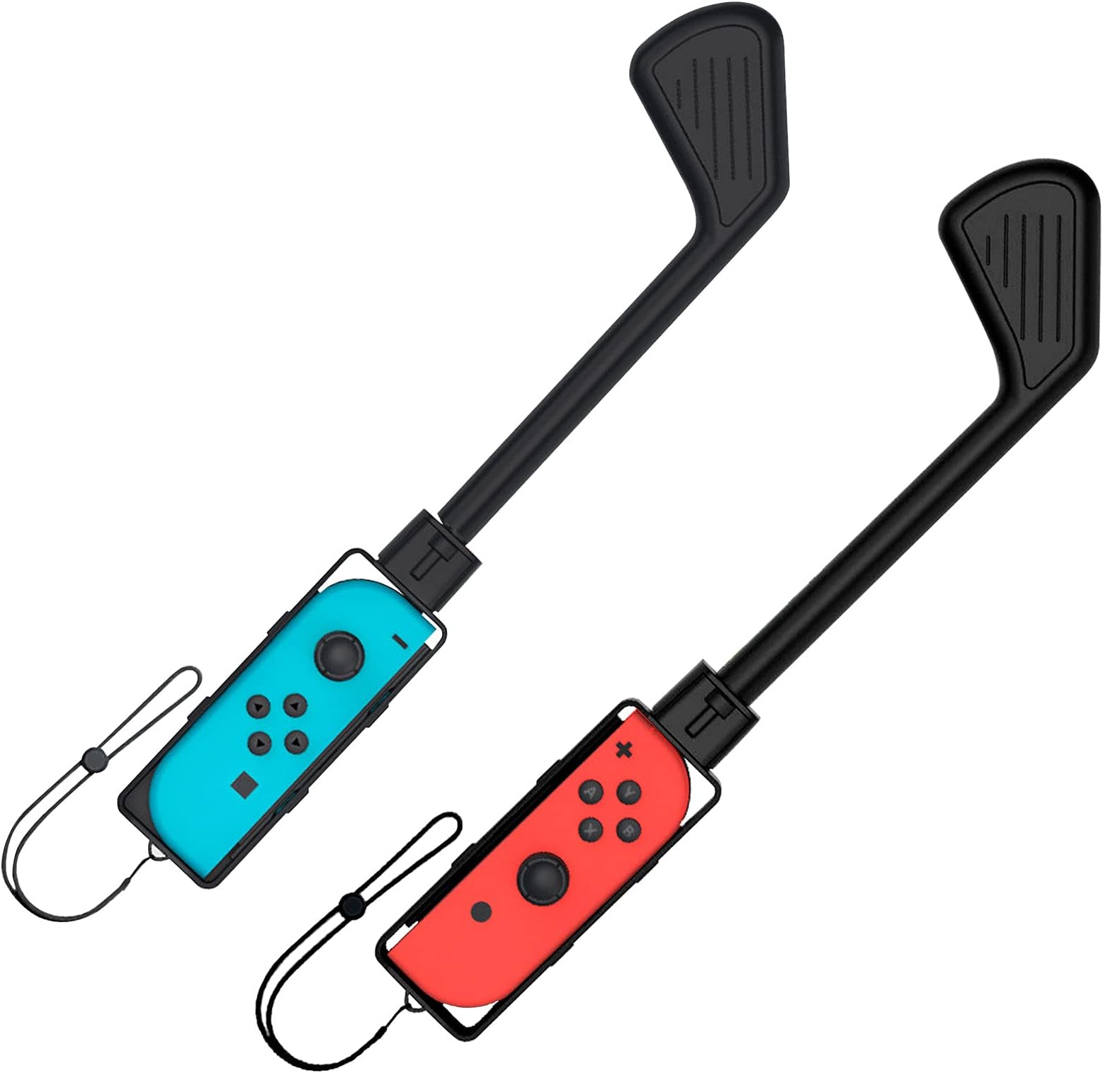 Golf Club Hand Grip with Adjustable Hand Strap Compatible with Mario Golf: Super Rush - Nintendo Switch Accessories (Black)