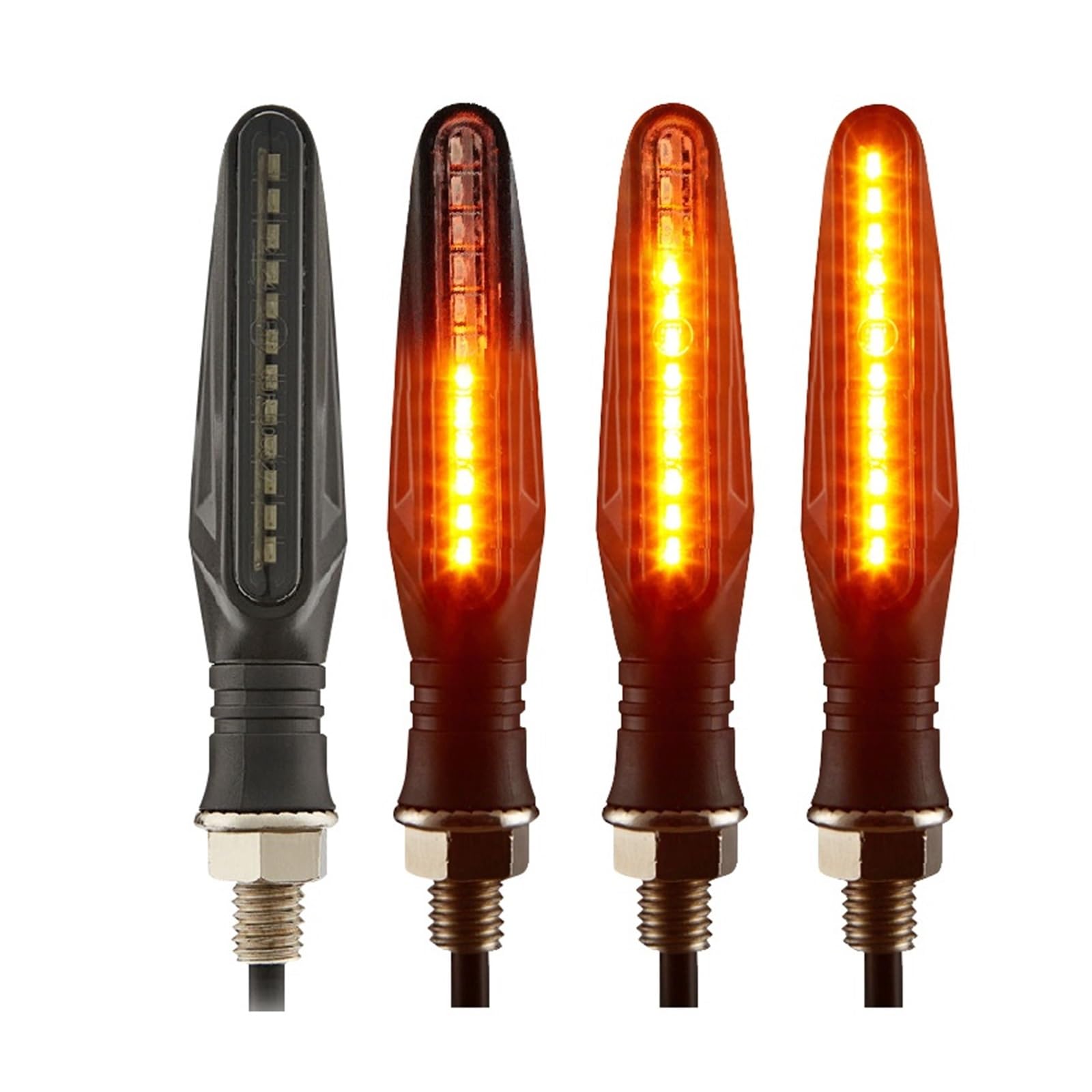 Intermitentes LED para Motocicleta E11 Homologados, Luz Intermitente con Relé Incorporado, Indicador De Señal Giro para 335SMD Resistente Al Agua Motocicleta Intermitentes señalizacion