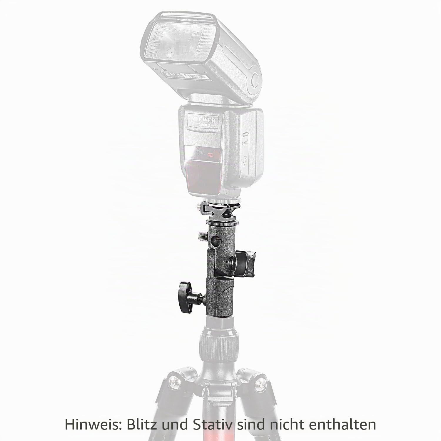 Neewer Professioneller universeller Blitzlichtständer für Blitzgeräte von Canon, Nikon, Pentax, Olympus und andere Blitzgeräte, E-Typ, Studio-Licht, LED-Licht, 2 Stück