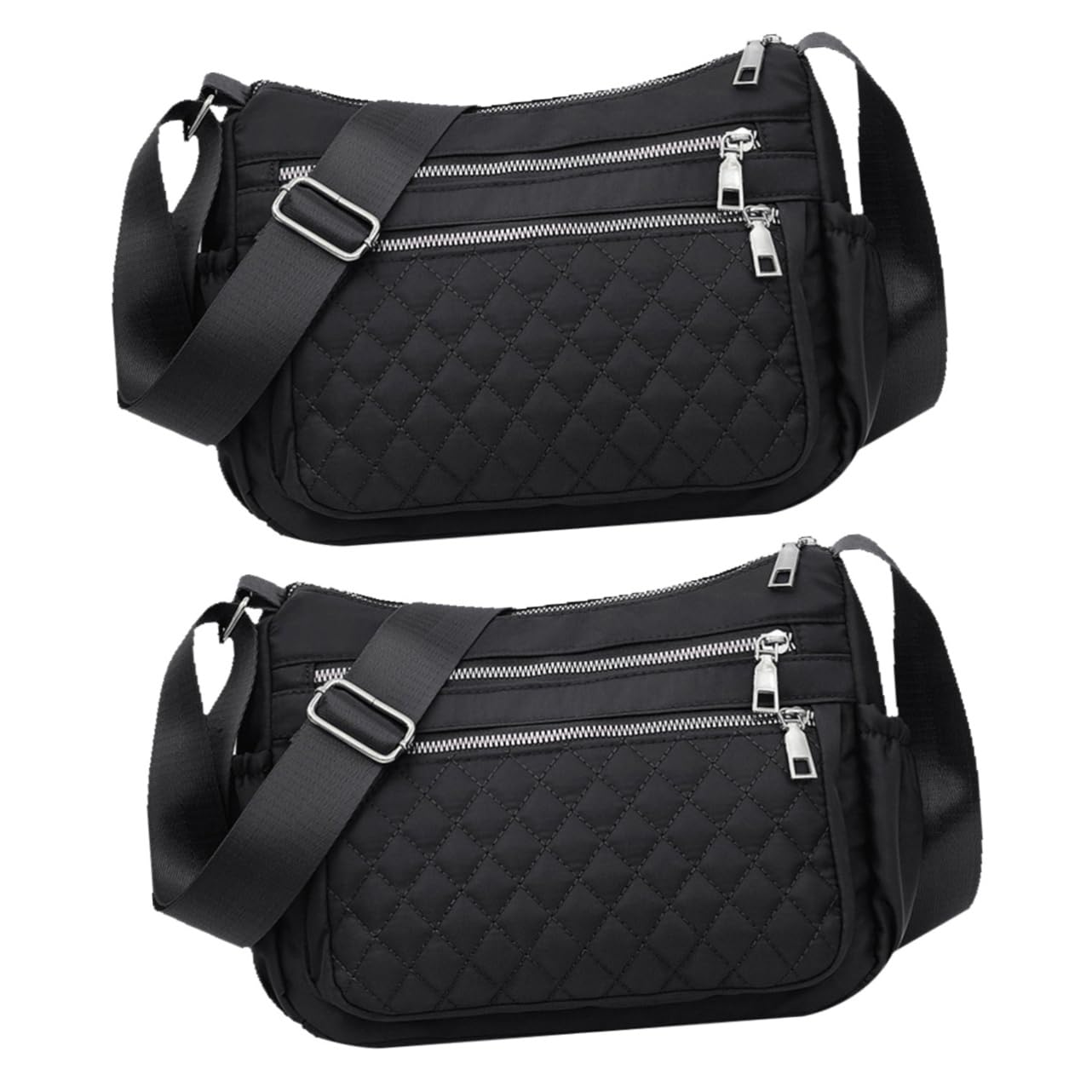 2piezas Bolso De Hombro De Lona Para Mujer Bandolera y Ligera Múltiples Compartimentos Para Uso Diario y Viajes