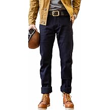 Red Tornado Vintage 14.5oz Mens Jeans Slim Tapered Leg Raw Selvedge Denim Pants Slim Fit Taper Jean Double Dyeing