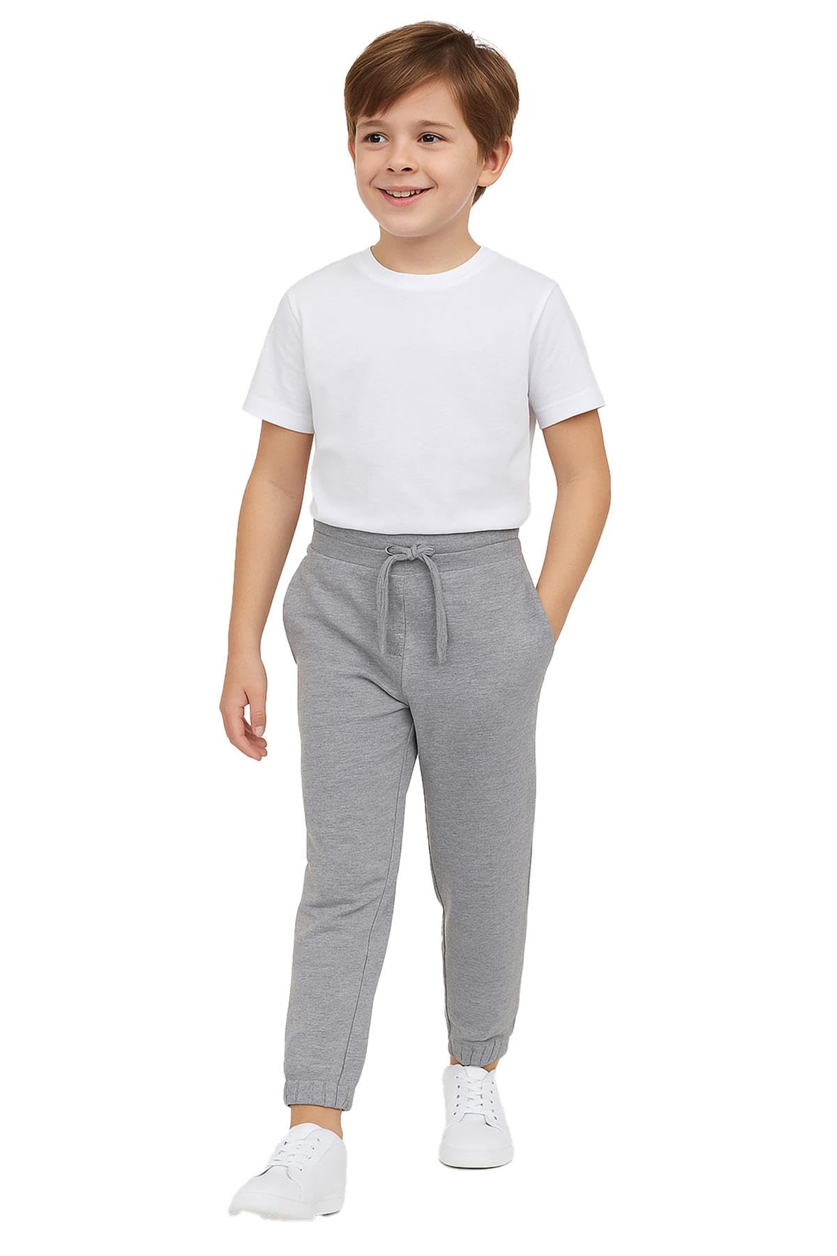 A2z 4 Kids Boys Grey Fleece Joggers Tracksuit - Fleece Trouser 11-12