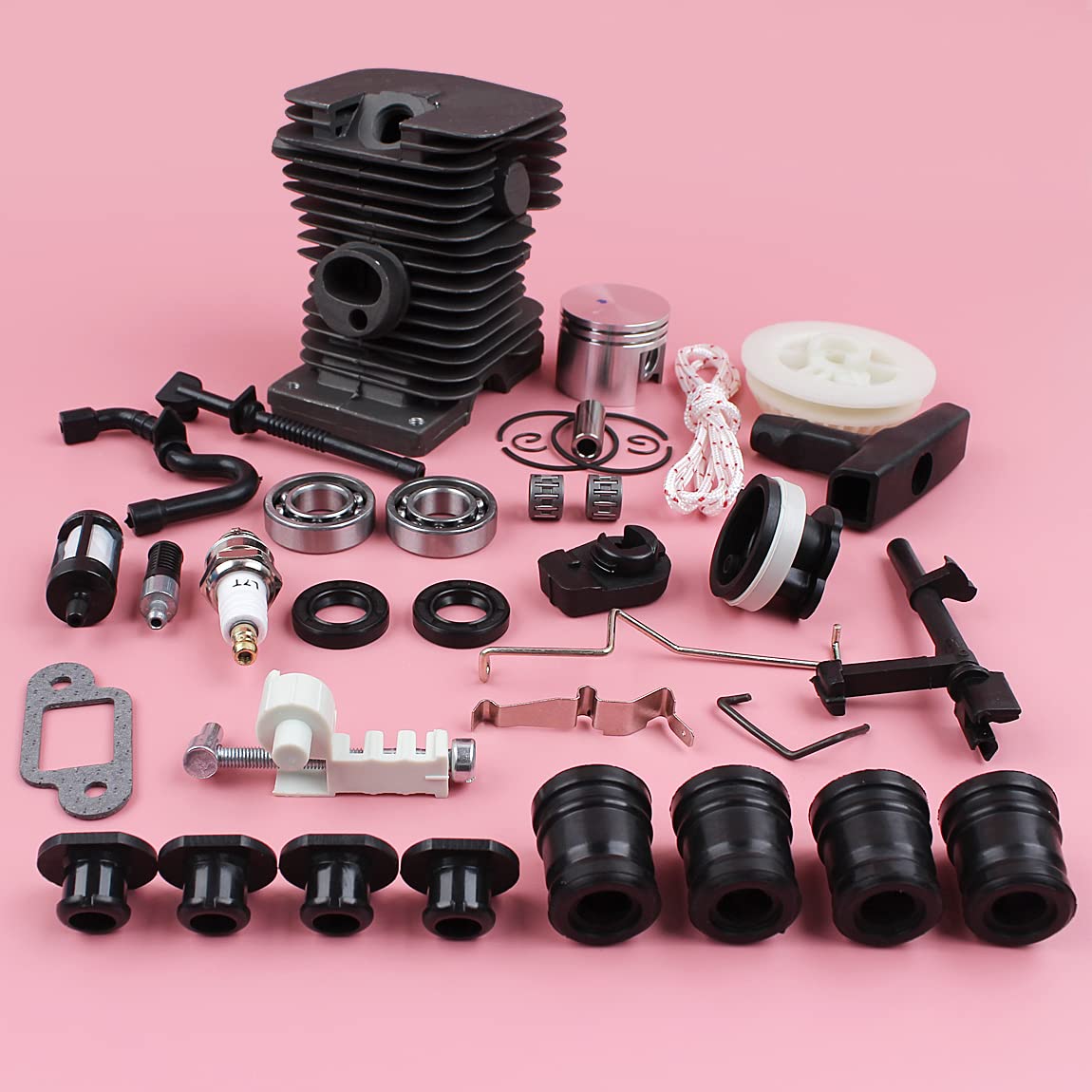 SYLALE Cilindro Pistone Pad Tuning Kit for Stihl MS180 MS170 018 017 Motosega Sostituire Parte 11300201208 11231950400 Motosierra Gasolina