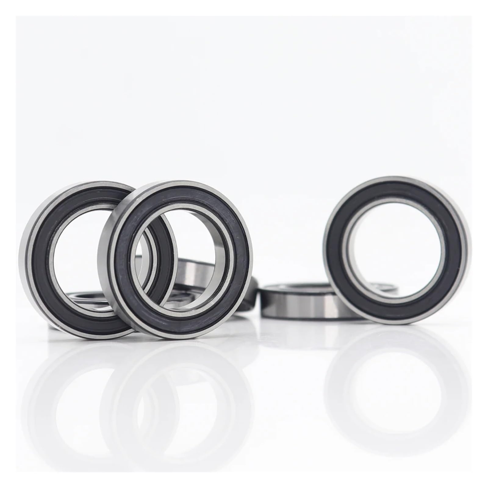 Rodamiento 6802-2RS 15 * 24 * 5 Mm ABEC-7 (6 uds) 15 24 5 6802RS rodamientos de Bolas de sección Delgada métrica Aptos for Rueda de buje Delantero y Trasero de Bicicleta