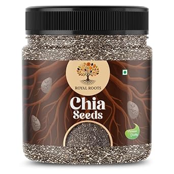 ROYAL ROOTS Organic Chia Seeds 1kg – Raw & Unprocessed | Raw Chia seed | seed for eating | Plant-Based Protein | Daily Nutrition Superfood