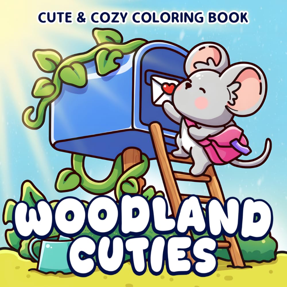 Woodland Cuties Coloring Book: Sweet Garden Friends Coloring pages featuring Cozy Forest Life and Whimsical Bold and Easy Nature Scenes for All Ages