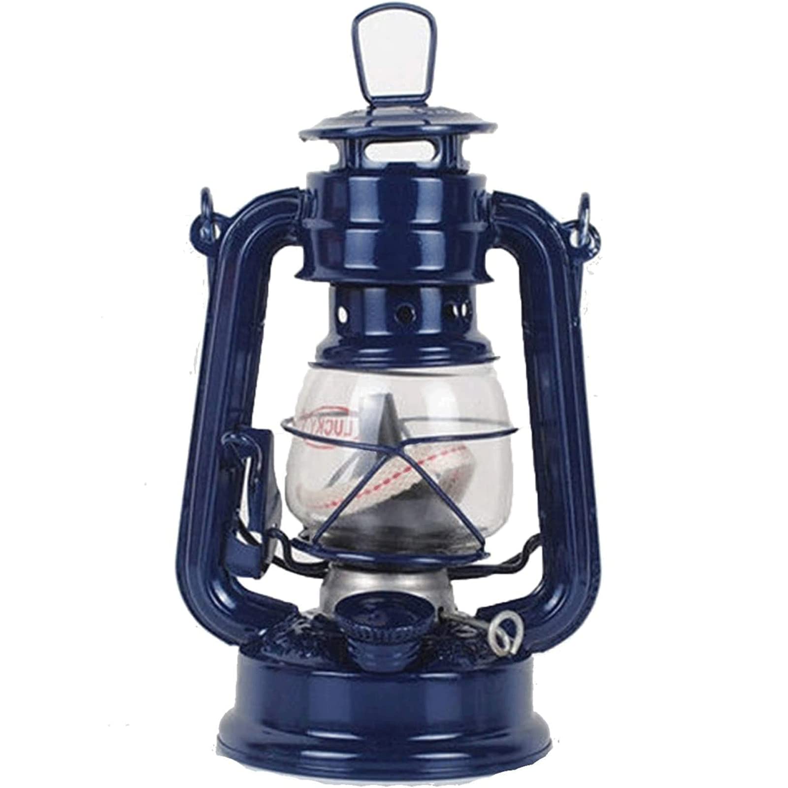 Oil Lamp Lantern Retro Kerosene Lamp for Power Outages Vintage Metal Glass Lampshade Oil Lamp Burning Lantern Hanging Windproof Hurricane Lantern Outdoor Camping Emergency Light Patio Decoration