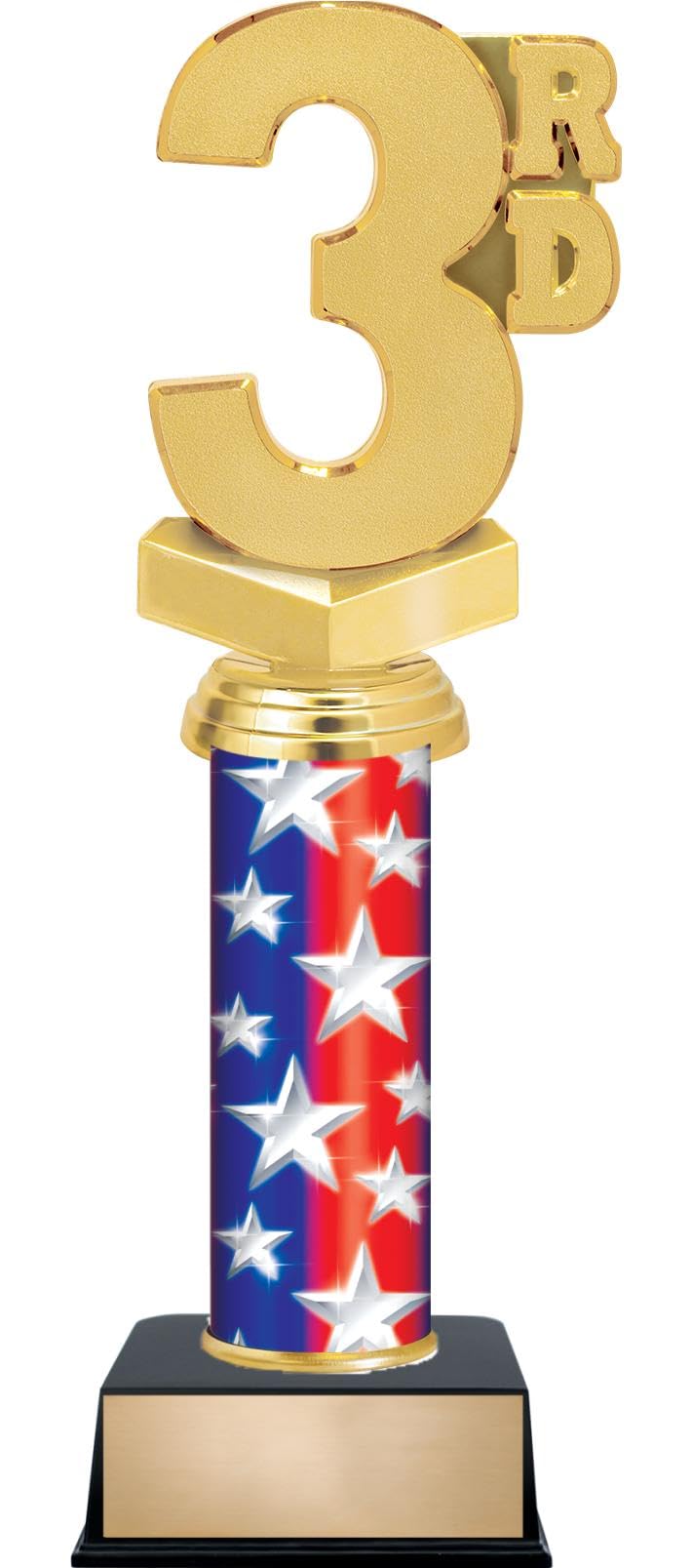 Crown Awards Customizable 11" 3rd Place Pennant Star Trophy Award, Engrave Now