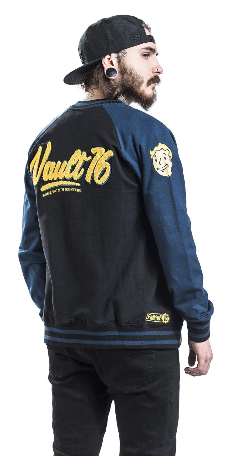 Fallout 76 - Vault 76 Chaqueta Universitaria Negro/Azul
