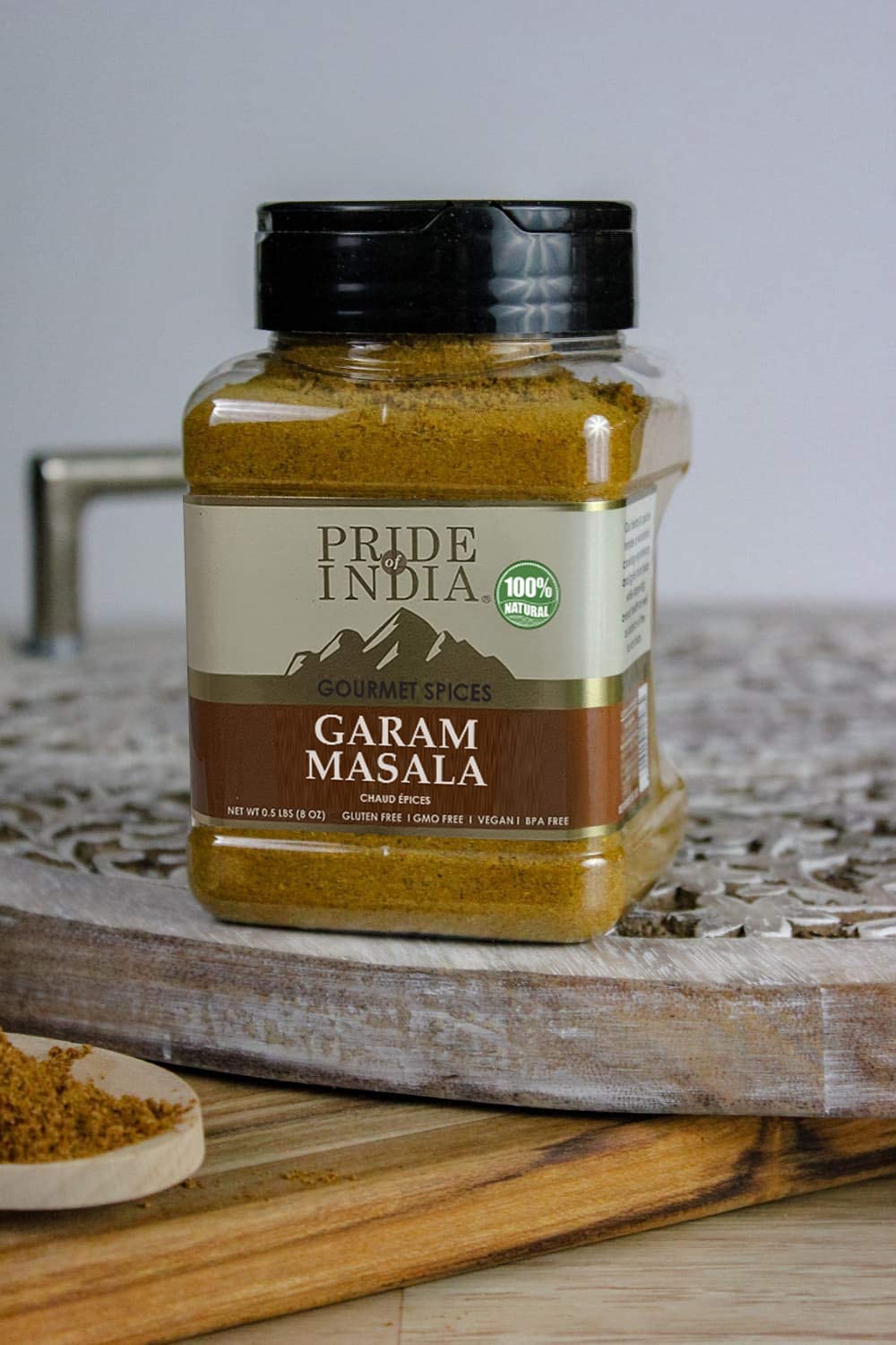 Pride of India | Garam Masala Ground 6 oz (170.097 gm) Medium Dual Sifter Bottle | Warming Spice Blend for Variety of Dishes | Flavorful Mix for Curries and Pilafs | Easy to Use | Ideal for Non-Veg &