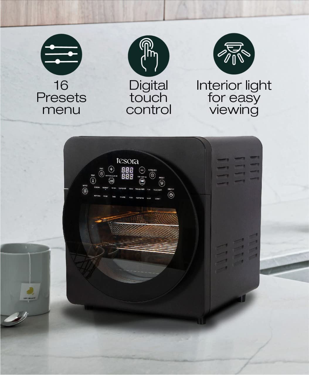 Buy TESORA Digital Air Fryer Oven Replaces OTG, Oven, Air Fryer