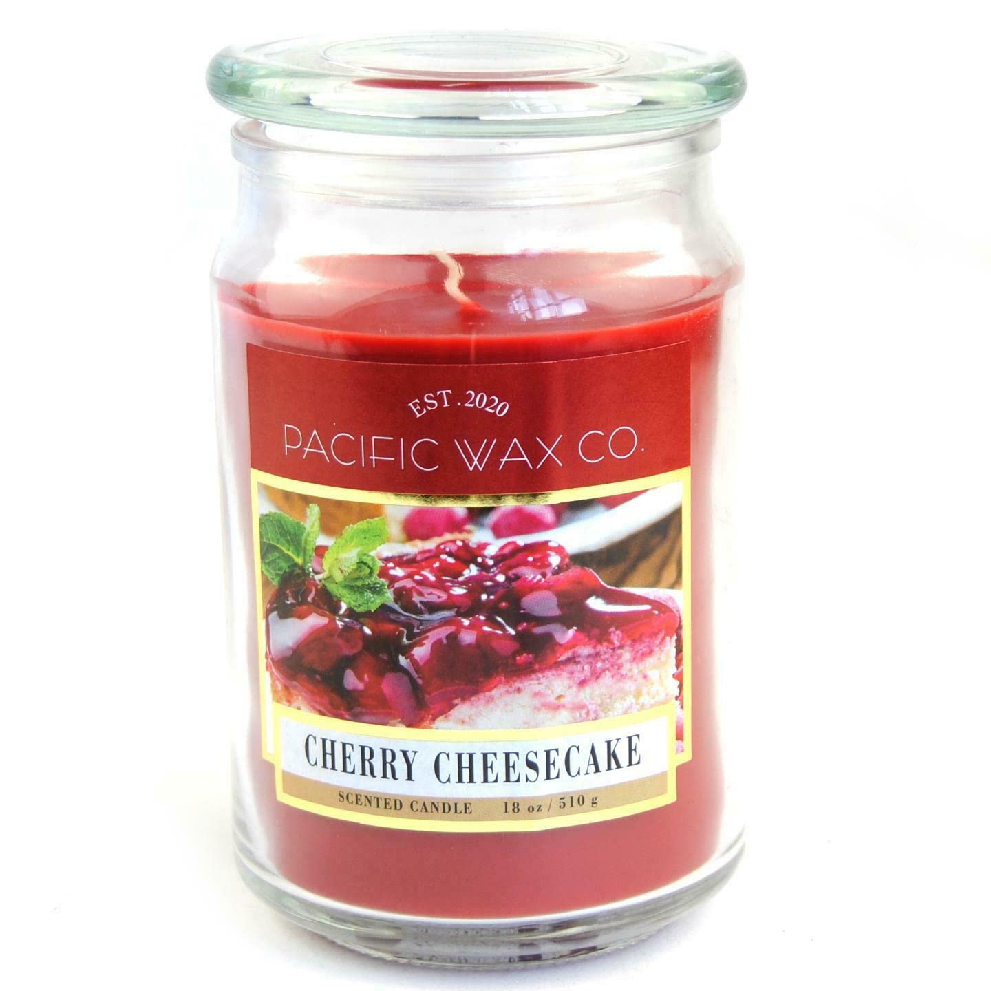 Pacific Wax Co.Scented Candle | Cherry Cheesecake Scented Candle | Burn Time: Up to 85 Hours…