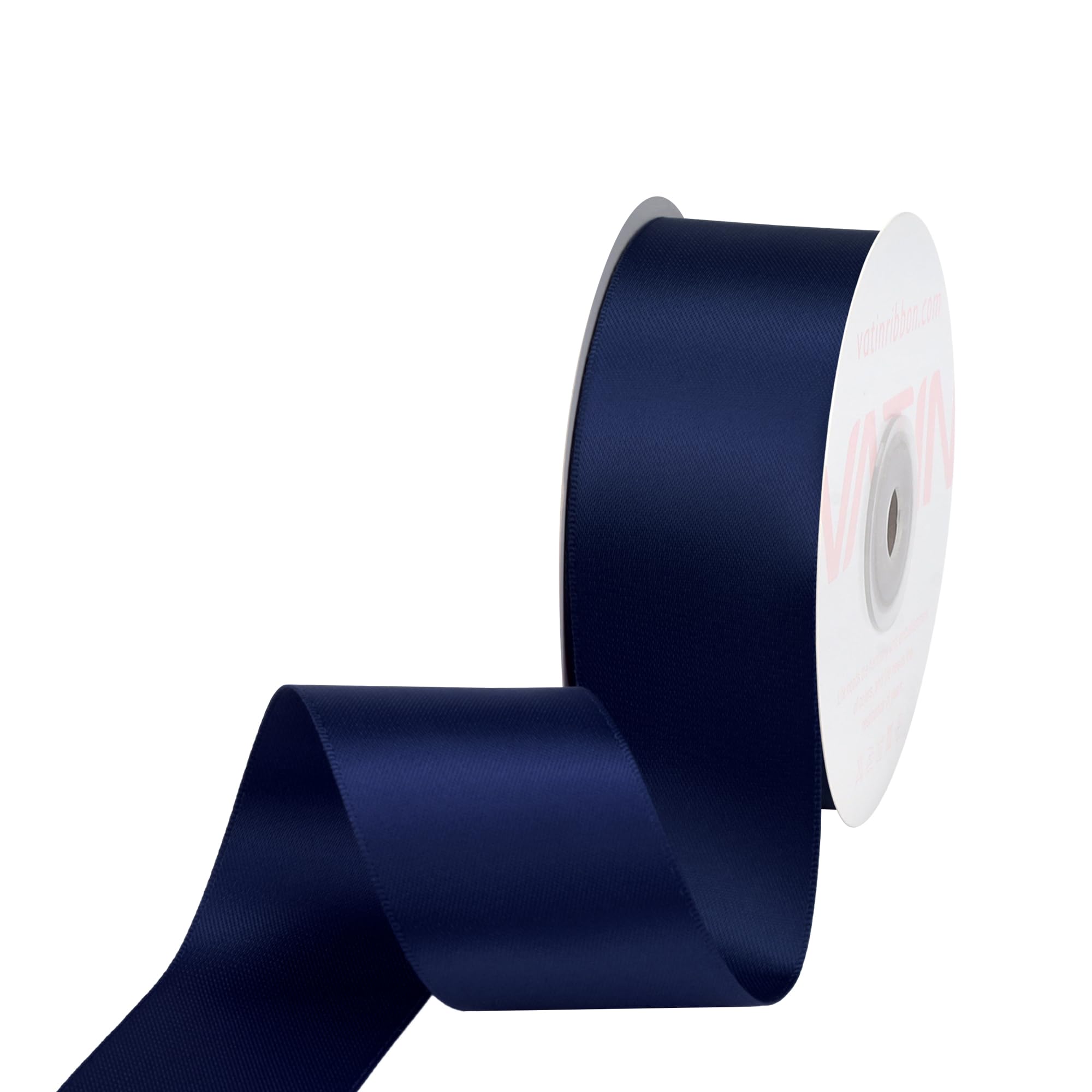 VATIN 100mm Wide Double Faced Polyester Deep Navy Blue Satin Ribbon- 4.5 Metre/Spool, Perfect for Chair Sash, Making Bow, Sewing and Wedding Bouquet — view 196