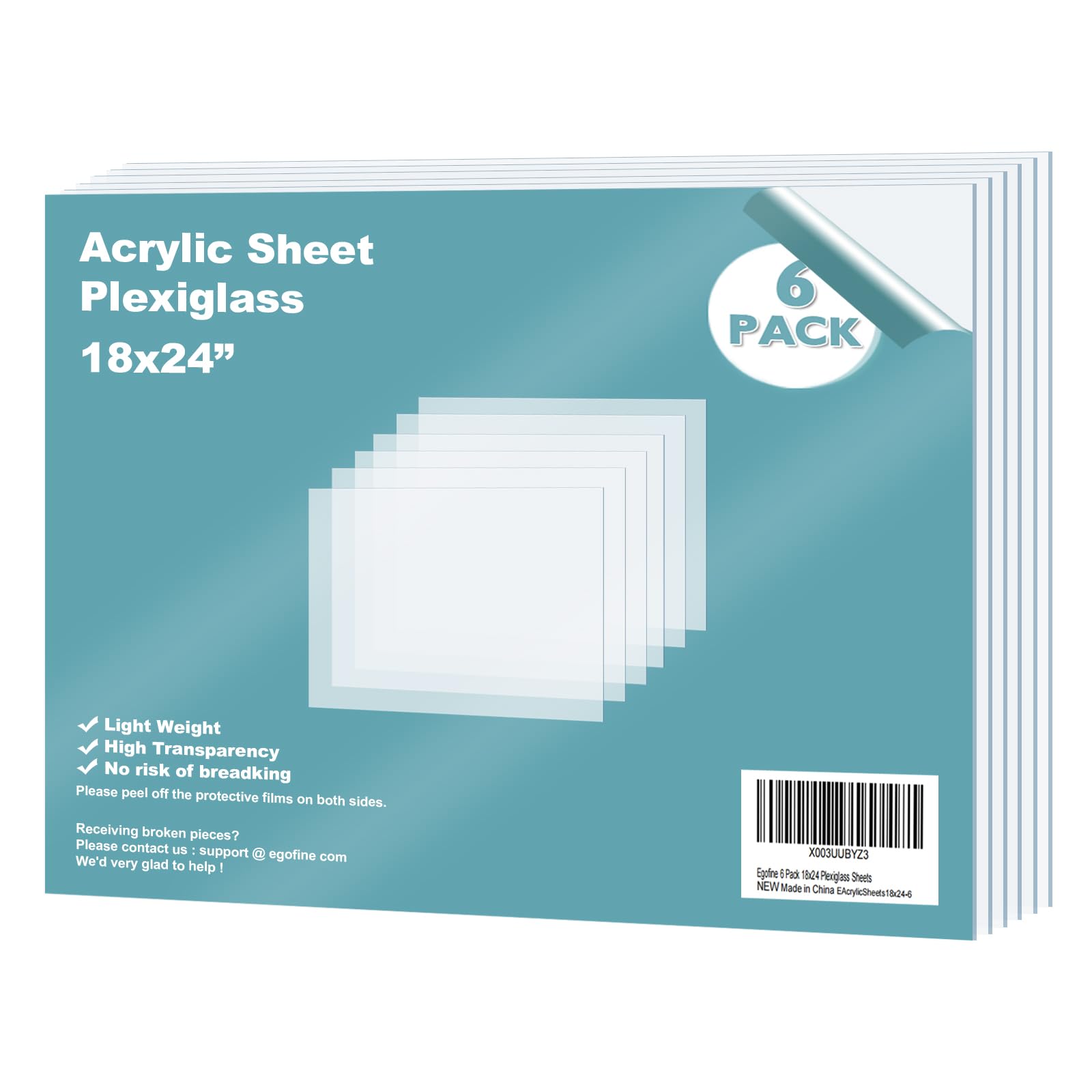 Black Plexiglass Sheets - 12 Pack for DIY Projects -24