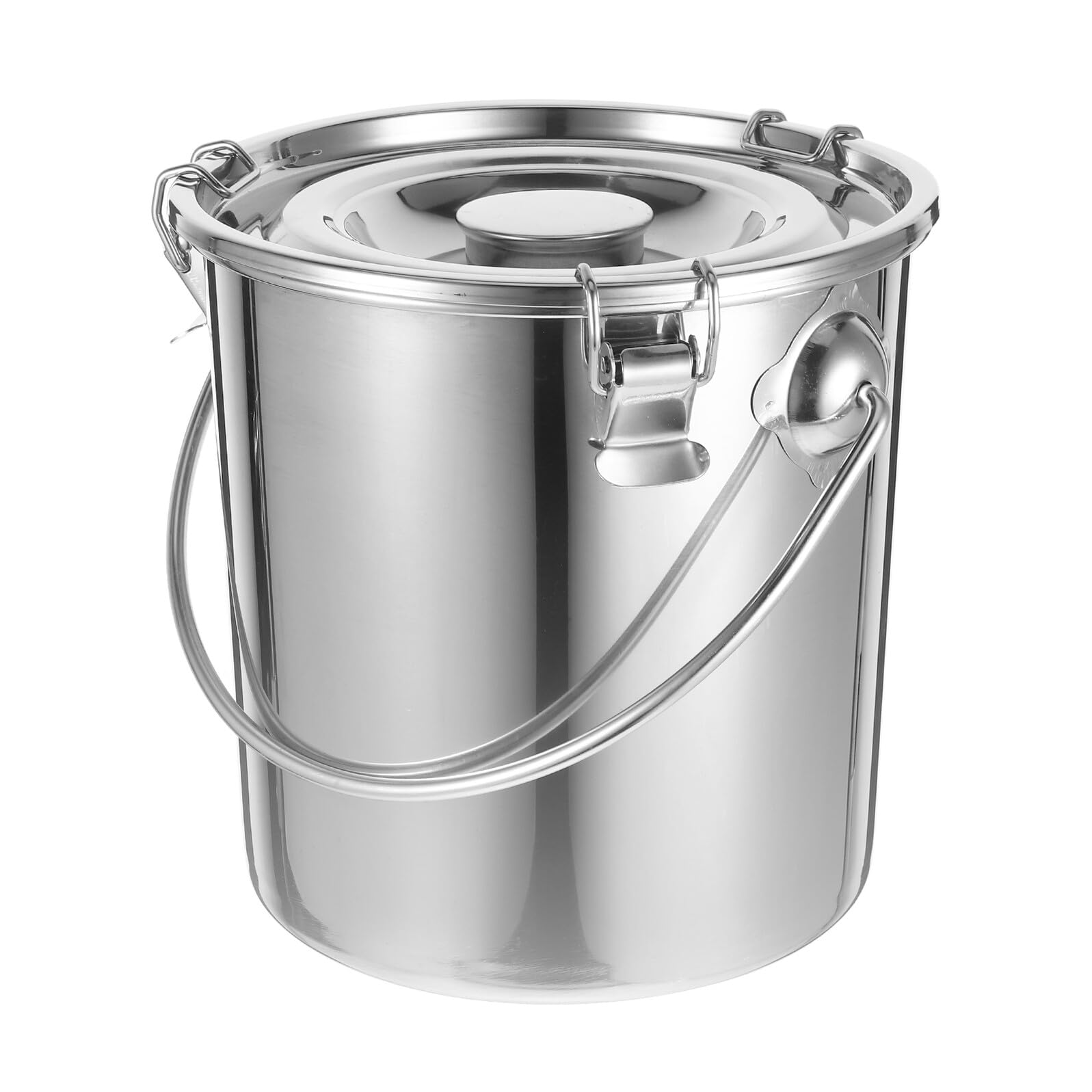 Robuster 6l Edelstahlebene Eimer mit Dichtem Verschluss und Tragegriff für Luftdichte Aufbewahrung und Sicheren Transport von Speiseöl und Lebensmitteln