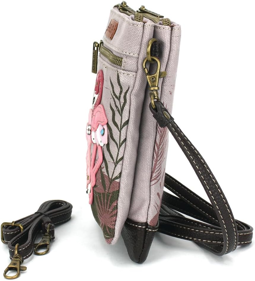 CHALA Double Pocket Xbody Women RFID Protected Canvas Crossody Purse with Adjustable Strap | Double Pocket, Xbody, RFID Protected, Adjustable Strap - Image 5