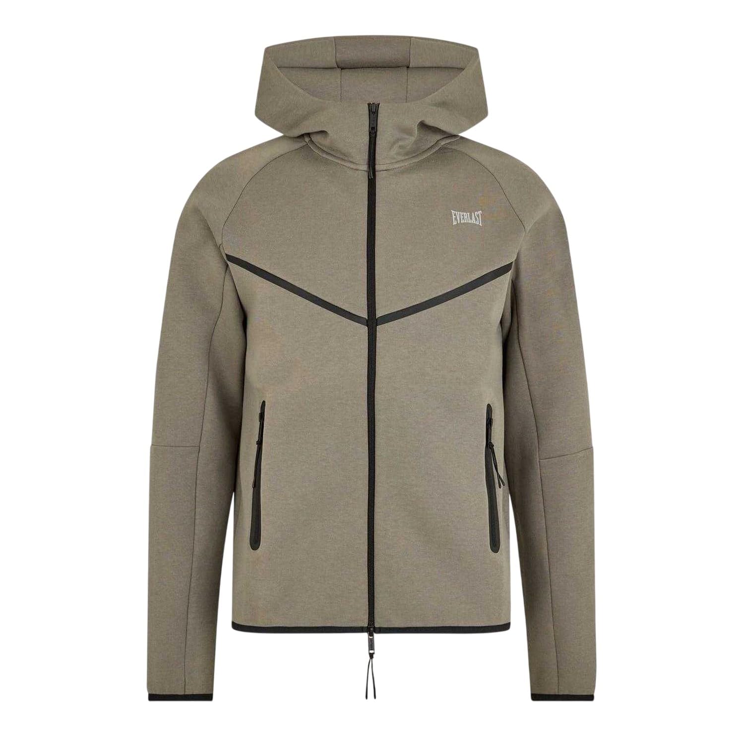 Everlast Mens Elite Hood Long Sleeve Cotton Khaki/Olive L