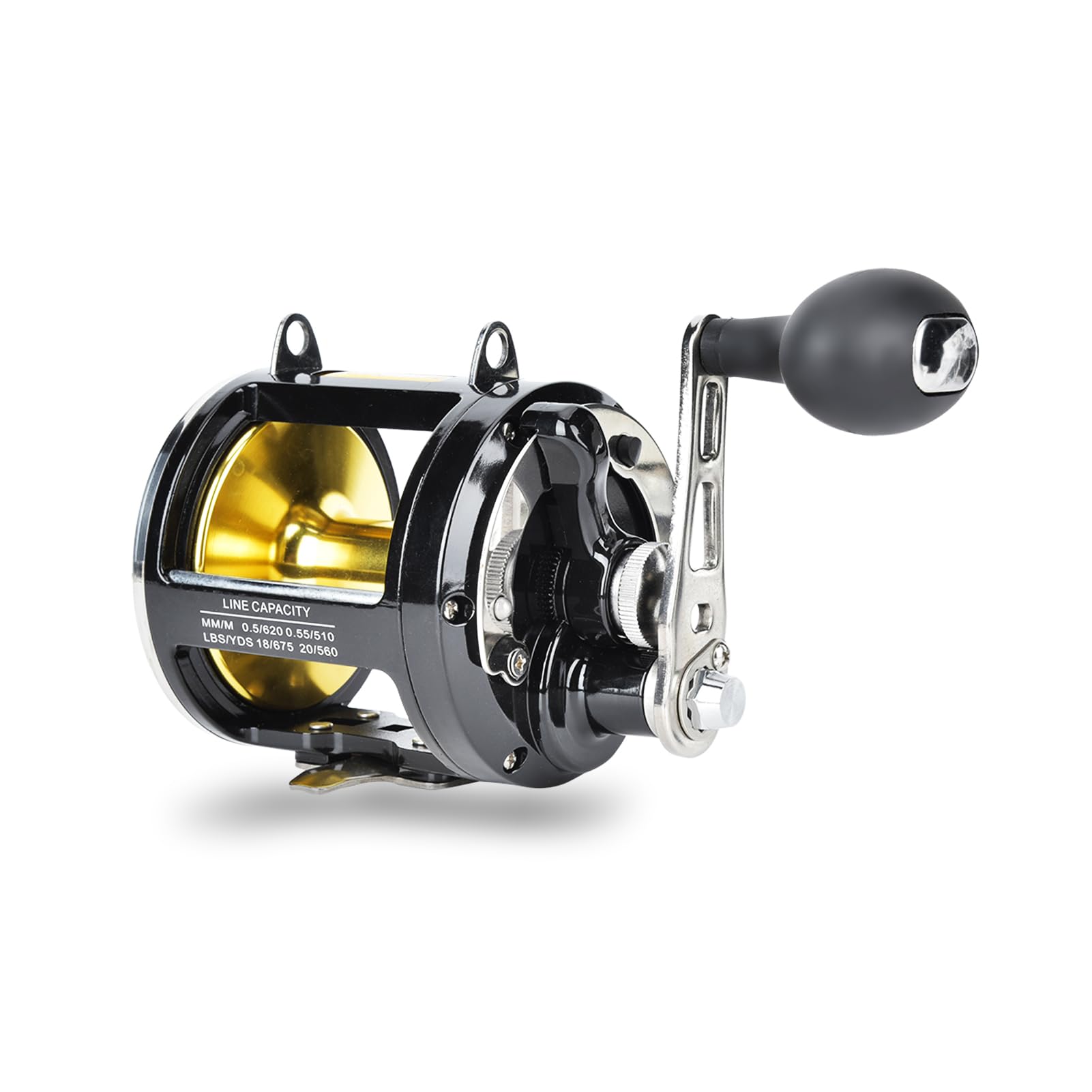 Bobine de bobine de pêche, portable tout métal bateau fer plaque pêche à la traîne mer roue de pêche ligne de poisson moulinet s'attaquer