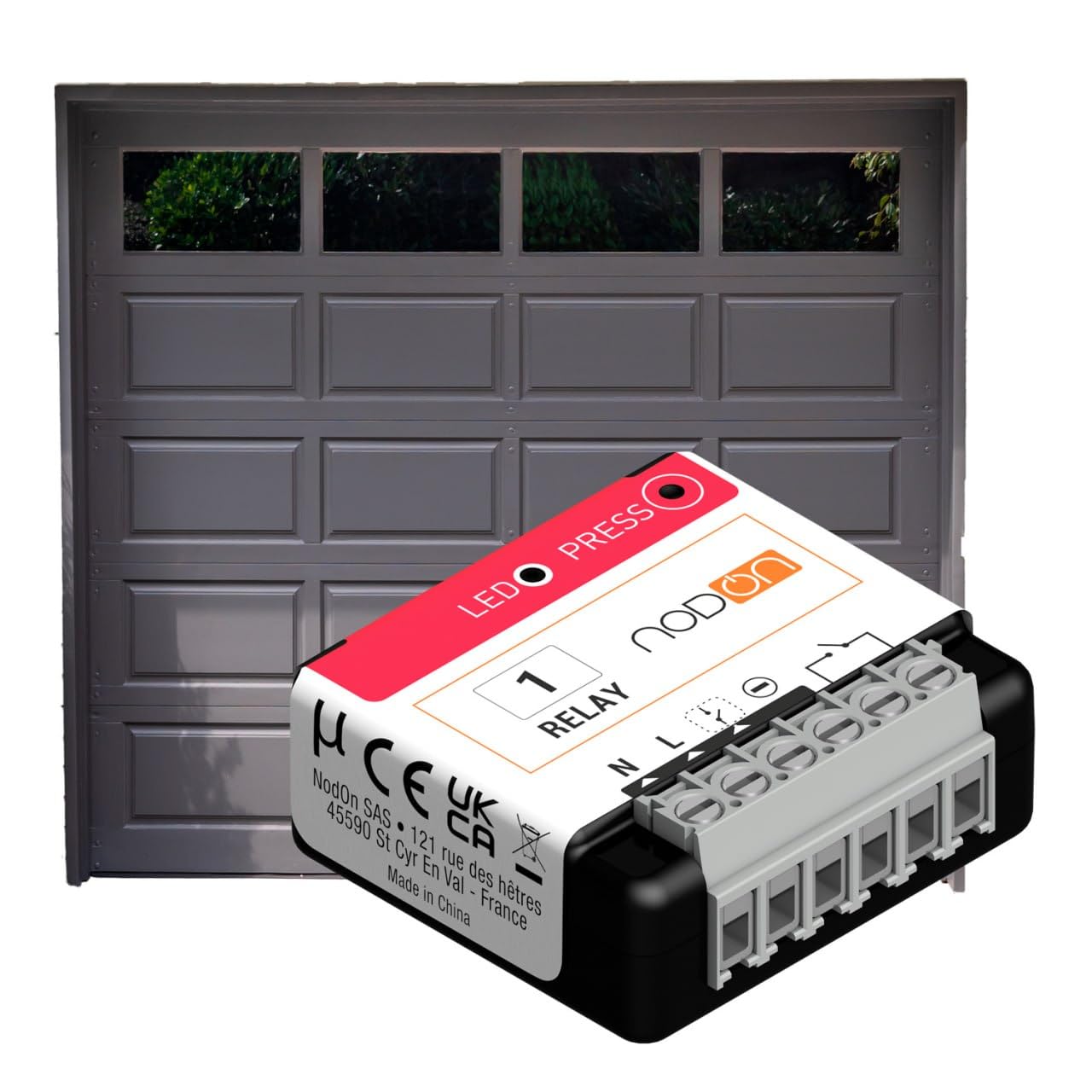 Nodon - Zigbee 3.0 - Módulo Multifunción, 1 canal contacto seco, 1x16A, Zero Crossing, instalable en cuadro eléctrico, compatible con Alexa, Home Assistant, Homey, SmartThings, Jeedom, Z2M, ZHA