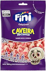 Bala Fini Caveira Recheada Cereja Gelatinas 250g
