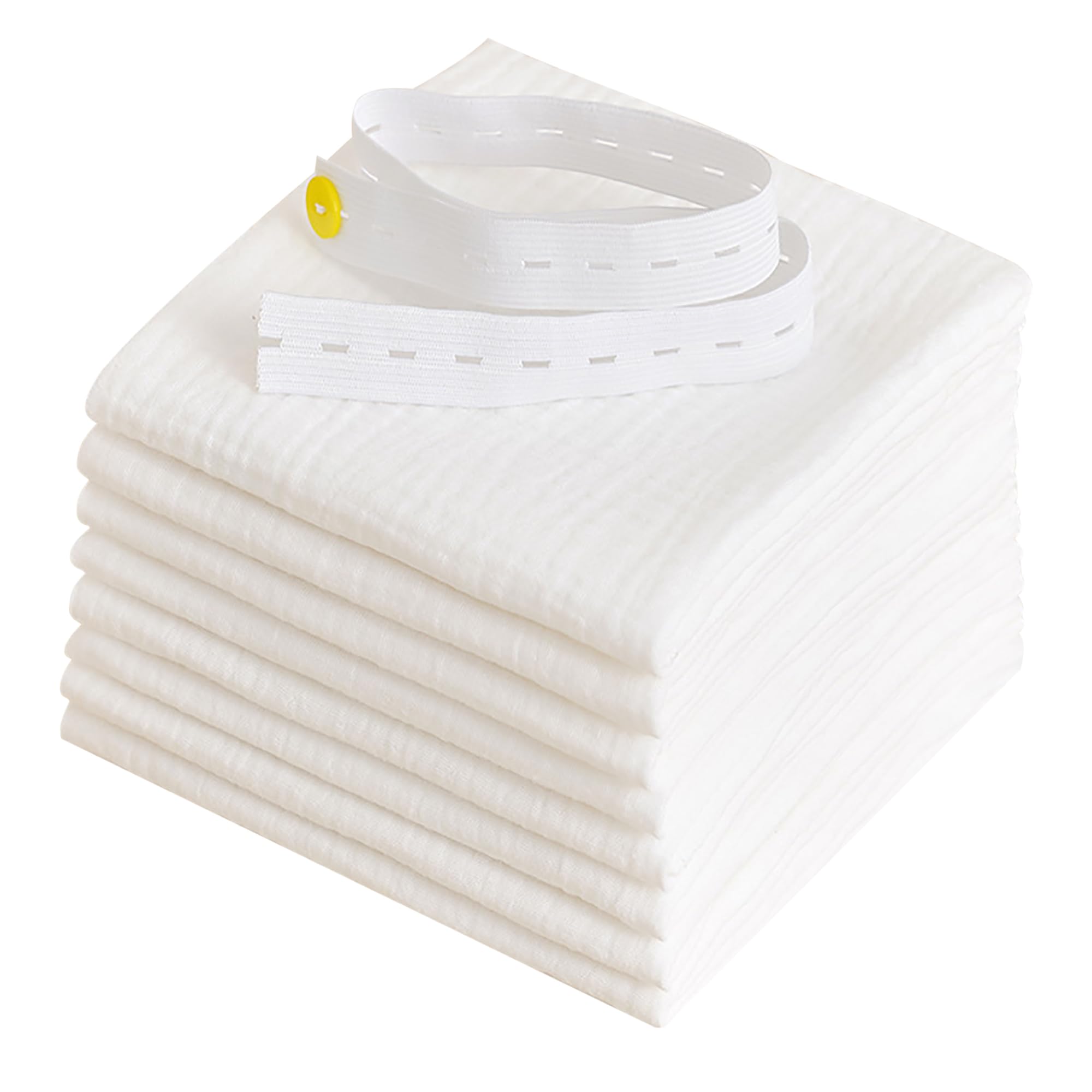 FZSECRIU Burp cloths baby, washcloth baby, baby washcloths, muslin nappies, muslin cloths baby, burp cloths, 43 cm x 45 cm (8 pieces), muslin cloths baby