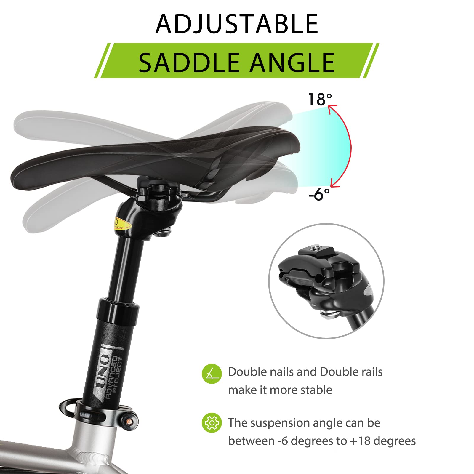 Guidon Vélo Route En Carbone - Avec Potence Intégrée, -10°, Diamètre 28,6 Mm