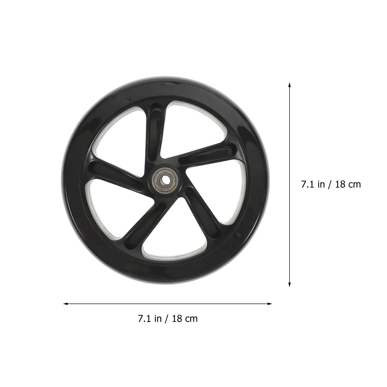 TOPBATHY Lot de 2 Roues de Remplacement pour Trottinette PU Haute Élasticité 180 MM Silencieuses Résistantes à L’Usure Accessoires Compatibles Scooters Électriques Usage Sportif et