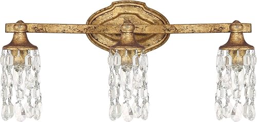 Miniatura 1 de Capital Lighting 8523AG-CR Blakely K9 - Soporte de pared para tocador de baño, 3 luces, 180 vatios totales, 10 pulgadas de alto x 19 pulgadas de